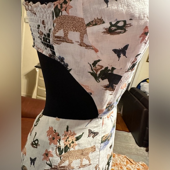 REFORMATION JANEIRO  SAFARI MIDI CUTE OUTBACK 100% LINEN DRESS SIZE 6 - Picture 6 of 16
